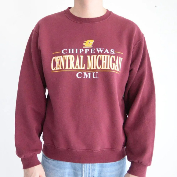 Vintage Jerzees NuBlend Maroon CMU Crewneck Sweater M - Picture 2 of 11